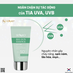 TINH CHẤT CHỐNG NẮNG CHỐNG ÁNH SÁNG XANH SENNIO - Sennio Bio Sun Essence SPF50 PA+++  SNO 825