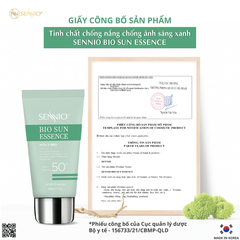 TINH CHẤT CHỐNG NẮNG CHỐNG ÁNH SÁNG XANH SENNIO - Sennio Bio Sun Essence SPF50 PA+++  SNO 825