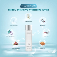 Nước hoa hồng dưỡng trắng và ức chế sắc tố - Sennio Intensive Whitening Toner - SNO831