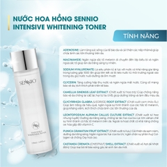 Nước hoa hồng dưỡng trắng và ức chế sắc tố - Sennio Intensive Whitening Toner - SNO831