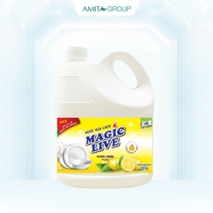 Nước rửa chén bát hương chanh sả Magic Live diệt 99% vi khuẩn, các mùi khó chịu