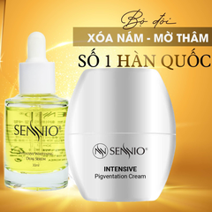 Bộ 4 sản phẩm nám trắng da sennio mờ sạm nám - giảm thâm mụn, dưỡng trắng da  - Intensive Pigmenttation Treatment Set 4  - SENNIO SNO 660-43