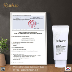 KEM CHỐNG NẮNG KIỀM DẦU, NÂNG TÔNG SENNIO - Sennio Tone Up Base Sun Cream SPF50 PA+++  SENNIO SNO 802