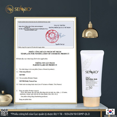 KEM CHỐNG NẮNG DƯỠNG DA, KIỀM DẦU SENNIO - Sennio daily natural cream SPF50 PA+++ SENNIO SNO 803