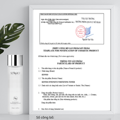 Nước hoa hồng dưỡng trắng và ức chế sắc tố - Sennio Intensive Whitening Toner - SNO831