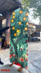 Kính điêu khắc nghệ thuật ứng dụng ô cửa sổ Coba Artglass