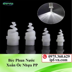 Béc phun nước dạng xoắn ốc nhựa PP dùng cho tháp xử lý khí thải 