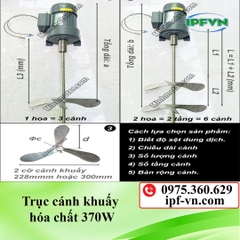 Trục cánh khuấy hóa chất 370W
