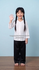 Cho thuê trang phục đồ bà ba nữ thiếu nhi trắng phi, đồ võ thị sáu, trẻ em