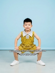 Cho thuê đồ nhảy nam hiện đại mầm non, cấp 1 - Vàng kim sa