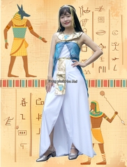 Cho thuê trang phục nữ hoàng Ai Cập trắng nữ hoàng đẹp, chất lượng