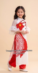 Cho thuê trang phục áo dài thiếu nhi trắng bản đồ đẹp, chất lượng, giá tốt