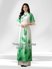 Cho thuê trang phục áo dài nữ truyền thống mầm xanh múa vải đẹp, mịn, chất lượng giá tốt