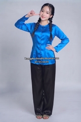 Cho thuê trang phục áo bà ba nữ xanh dương phi đẹp, chất lượng, giá tốt