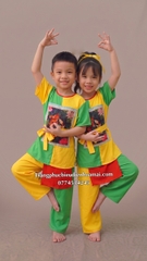 Cho thuê đồ múa thiếu nhi bà ba đồng dao mầm non, cấp 1 xanh vàng đỏ cá chép đẹp, giá rẻ, chất lượng