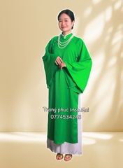 Cho thuê áo dài việt phục, cổ phục nữ xanh lá đẹp, sang trọng, chất lượng