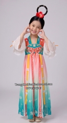 Cho thuê đồ trang phục trung thu, đồ chị Hằng Nga thiếu nhi chú cuội trắng đỏ thêu hoa đẹp, giá tốt