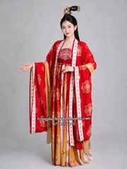 Cho thuê đồ trang phục trung thu, đồ chị Hằng Nga chú cuội đỏ Hoàng Hoa đẹp, giá tốt