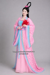 Cho thuê đồ trang phục trung thu, đồ chị Hằng Nga chú cuội hồng viền xanh đẹp, chất lượng, giá tốt
