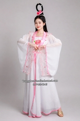 Cho thuê đồ trang phục trung thu, đồ chị Hằng Nga chú cuội trắng hoa hồng đẹp, giá tốt