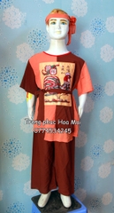 Cho thuê trang phục bà ba đồng dao nâu vàng đông hồ đẹp, giá rẻ, chất lượng