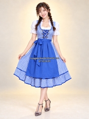 Cho thuê đồ trang phục Đức nữ Oktoberfest caro xanh dương