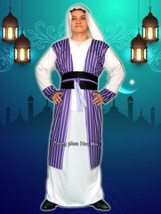 Cho thuê trang phục Hồi Giáo nam tím đẹp, chất lượng