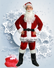 Cho thuê trang phục ông già noel đỏ đô đẹp, giá tốt