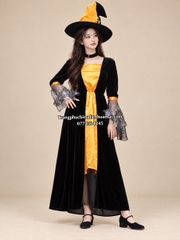 Cho thuê đồ múa, trang phục hóa trang Phù Thủy cam Halloween