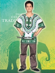 Cho thuê trang phục Thái Lan nam xanh lá đẹp, chất lượng