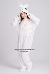 Cho thuê đồ trang phục Thú rối hở mặt con thỏ trắng đầu rời đẹp, chất lượng, giá tốt