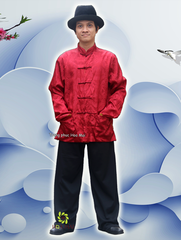 Cho thuê áo thượng hải sẩm nam Trung Quốc đỏ gấm đẹp, chất lượng, giá rẻ