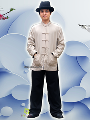 Cho thuê áo thượng hải sẩm nam Trung Quốc kem 2 lớp gấm đẹp, chất lượng, giá rẻ