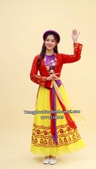 Cho thuê trang phục đồ tứ thân khoác đỏ giá rẻ, đẹp