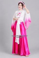 Cho thuê trang phục đồ múa tứ thân cách tân trắng hồng tay lỡ yếm trắng đẹp, giá tốt nhất