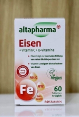 VIÊN SẮT BỔ SUNG SẮT Altapharma Eisen - tabletten