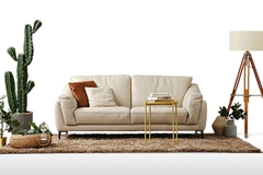 Bộ Sofa văng da bò nhập khẩu Divano S731 dài 2,16m màu kem