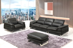 Bộ Sofa góc da bò nhập khẩu thương hiệu Divano L368 dài 3,58 màu Dark Grey