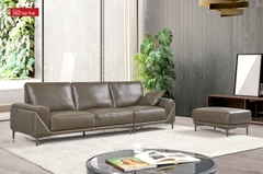 Sofa Văng chất liệu da bò Ý nhập khẩu Divano S-699 màu Grey