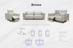 Sofa Thông Minh BRONN Full 100% da thật - Ghế Sofa chỉnh điện Nhập Khẩu nguyên chiếc từ Malaysia