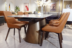 Bàn ăn thông minh Retro, kéo dài 2 phia từ 1,8m đến 2,4m mặt đá Ceramic cao cấp