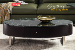 Bàn Trà Mặt Đá tự nhiên Mable C25021A màu xanh ngọc cao cấp nhập khẩu