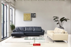 Bộ Sofa chất liệu da bò Ý nhập khẩu Divano L-840 màu đen dài 2,91m