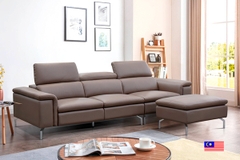 Ghế Sofa văng da thật nhập khẩu Malaysia CLAZA S2273 màu camel