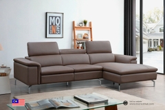 Ghế Sofa văng da thật nhập khẩu Malaysia CLAZA S2273 màu camel