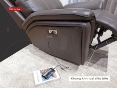 Bộ Sofa thông minh chỉnh điện da thật nhập khẩu Malaysia Recliner M-1108A