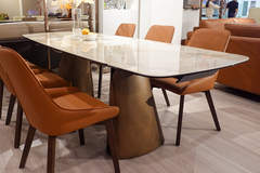 Bàn ăn thông minh Retro, kéo dài 2 phia từ 1,8m đến 2,4m mặt đá Ceramic cao cấp