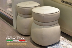 Bộ Sofa văng da bò nhập khẩu Full 100% da bò Divano S3336 dài 2,22m màu Kem pha Nâu