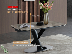 Bàn ăn thông minh kéo dài từ 1,8m đến 2,4m mặt đá Ceramic-1125 thương hiệu Biz Nội Thất
