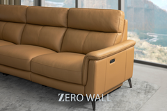 Sofa Thông Minh thư giãn chỉnh điện Zero Wall Astro 296 màu Nâu Dark Brown